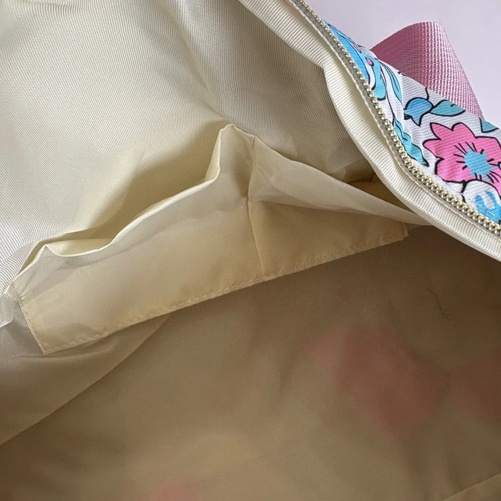 Blue Green Floral‎ Ruffle Duffel Bag Travel Carry On Weekender 18x10 Boutique